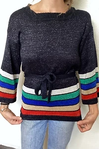 1970s Metallic Glam Knit Top Selected by Cherry