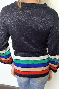 1970s Metallic Glam Knit Top Selected by Cherry