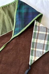 1960s Plaid & Corduroy Hair Kerchiefs Selected by Cherry