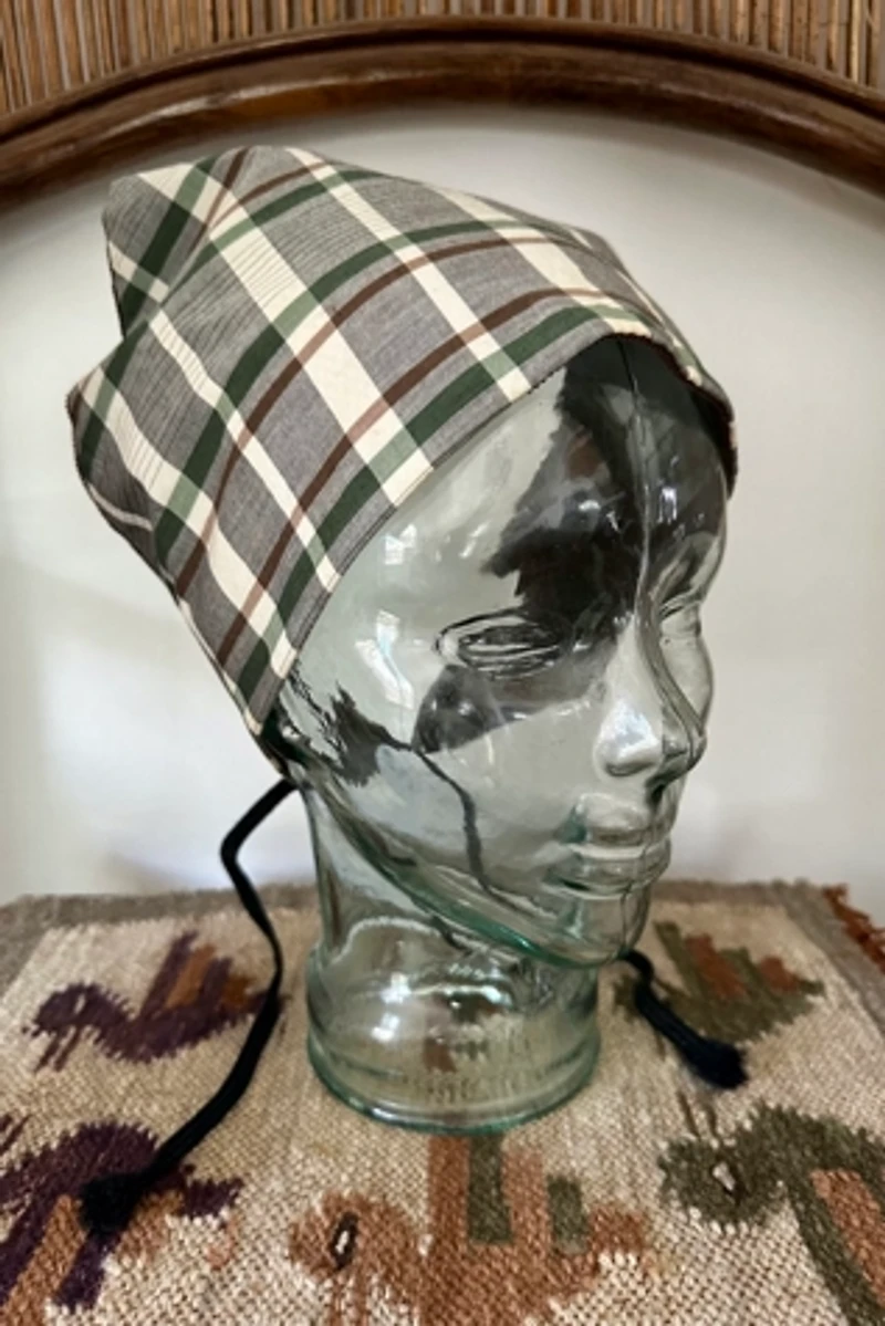 1960s Plaid & Corduroy Hair Kerchiefs Selected by Cherry
