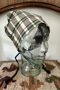 1960s Plaid & Corduroy Hair Kerchiefs Selected by Cherry