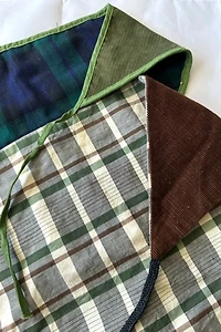 1960s Plaid & Corduroy Hair Kerchiefs Selected by Cherry