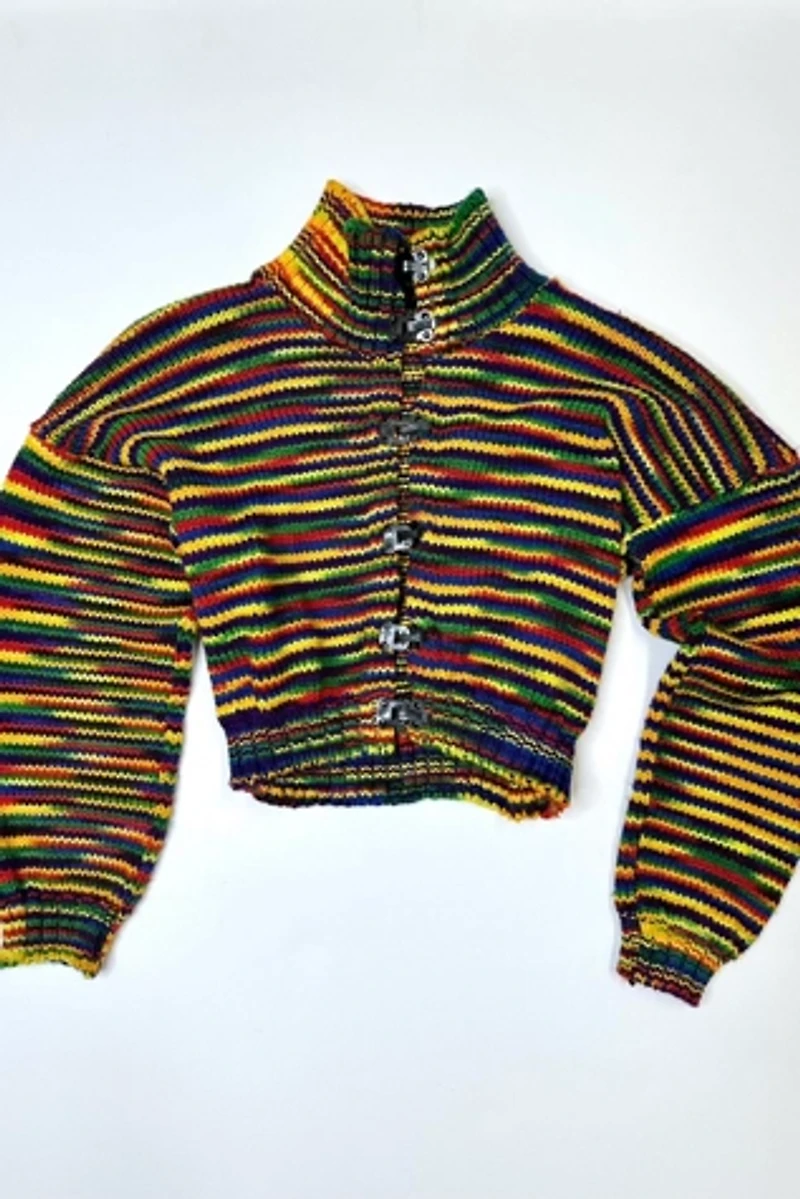 1970s Cropped Rainbow Sweater Selected by Cherry