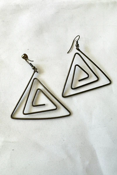 1970s Spiraled Triangle Earrings Selected by Cherry