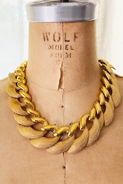 Vintage 1980's Napier Gold Choker Necklace Selected by FernMercantile