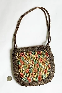 Antique 1915 Silk Ribbon Bag Selected by FernMercantile