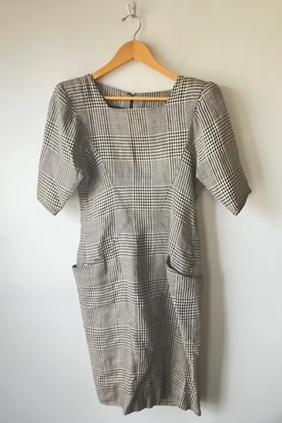 Vintage Emanuel Ungaro Black & White Houndstooth Dress Selected by The Curatorial Dept.