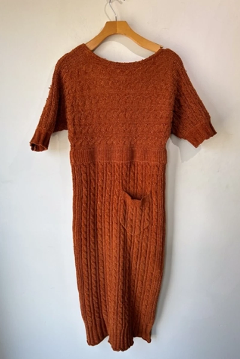 Sayaka Davis Rust Chenille Knit Dress Selected by The Curatorial Dept.