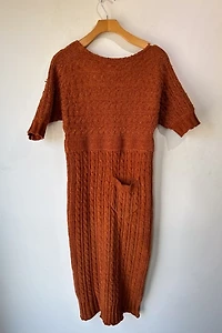 Sayaka Davis Rust Chenille Knit Dress Selected by The Curatorial Dept.