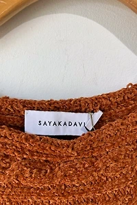 Sayaka Davis Rust Chenille Knit Dress Selected by The Curatorial Dept.