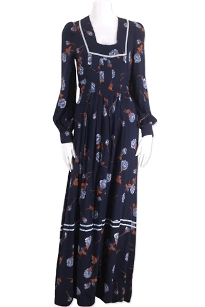 1970s Mindy Malone Rose Print Maxi Selected By Ritual Vintage