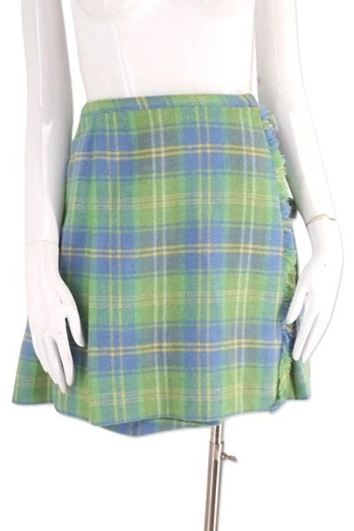 1960s Plaid Wool Mini Kilt Selected By Ritual Vintage