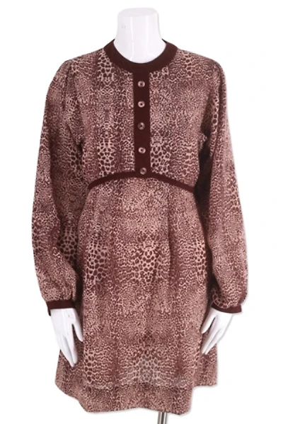 1970s Cozy Fall Print Peasant Dress Selected By Ritual Vintage