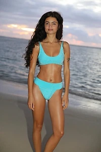 free-est Farrah Lurex Crop Bikini Top