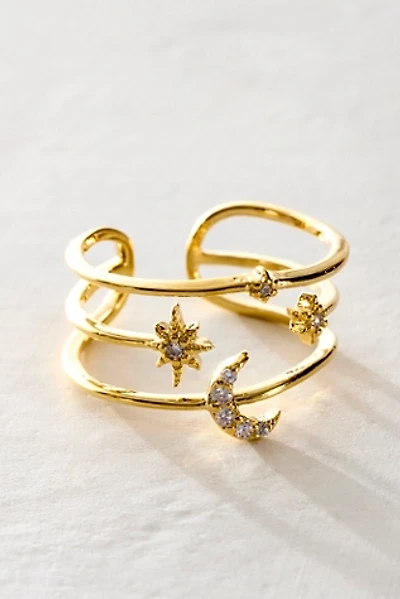 Lover's Tempo Moon Triple Band Fortuna Ring