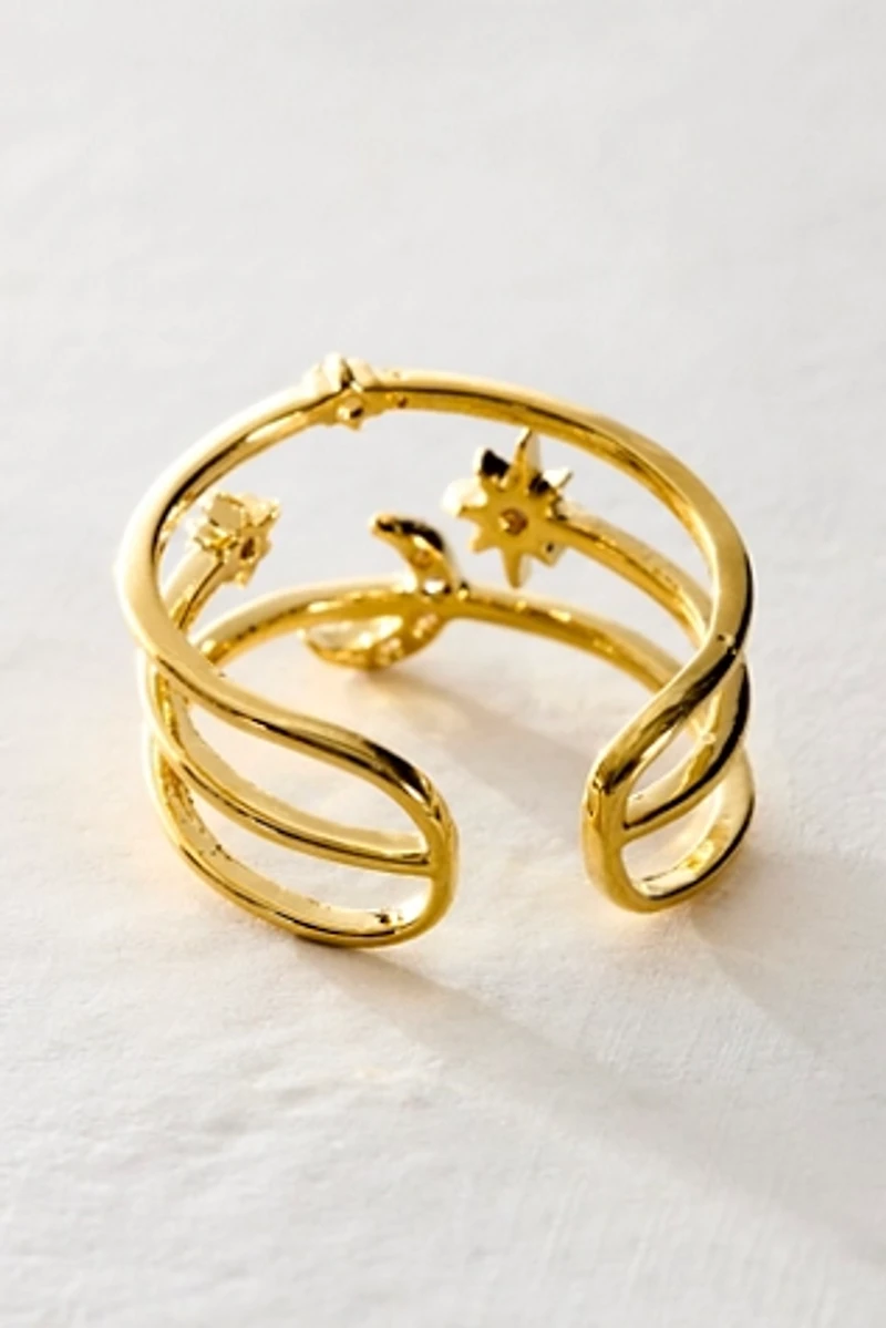 Lover's Tempo Moon Triple Band Fortuna Ring
