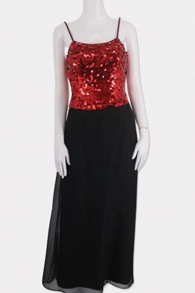 1990s Red Sequin Evening Two Piece Cami Set Selected By Ritual Vintage