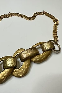 1990s Heavy Gold Tone Link Chain Belt Selected by Cherry