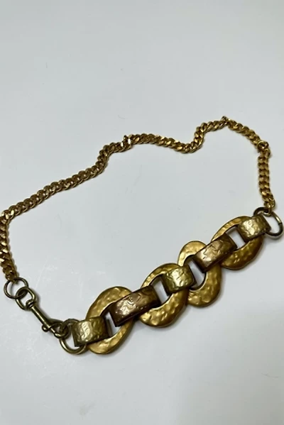 1990s Heavy Gold Tone Link Chain Belt Selected by Cherry
