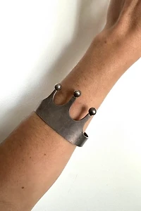 1960s Sterling Silver Biomorphic Cuff Selected by Cherry