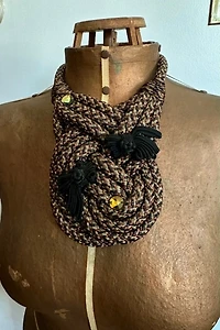1980s Art to Wear Knit Necklace Selected by Cherry