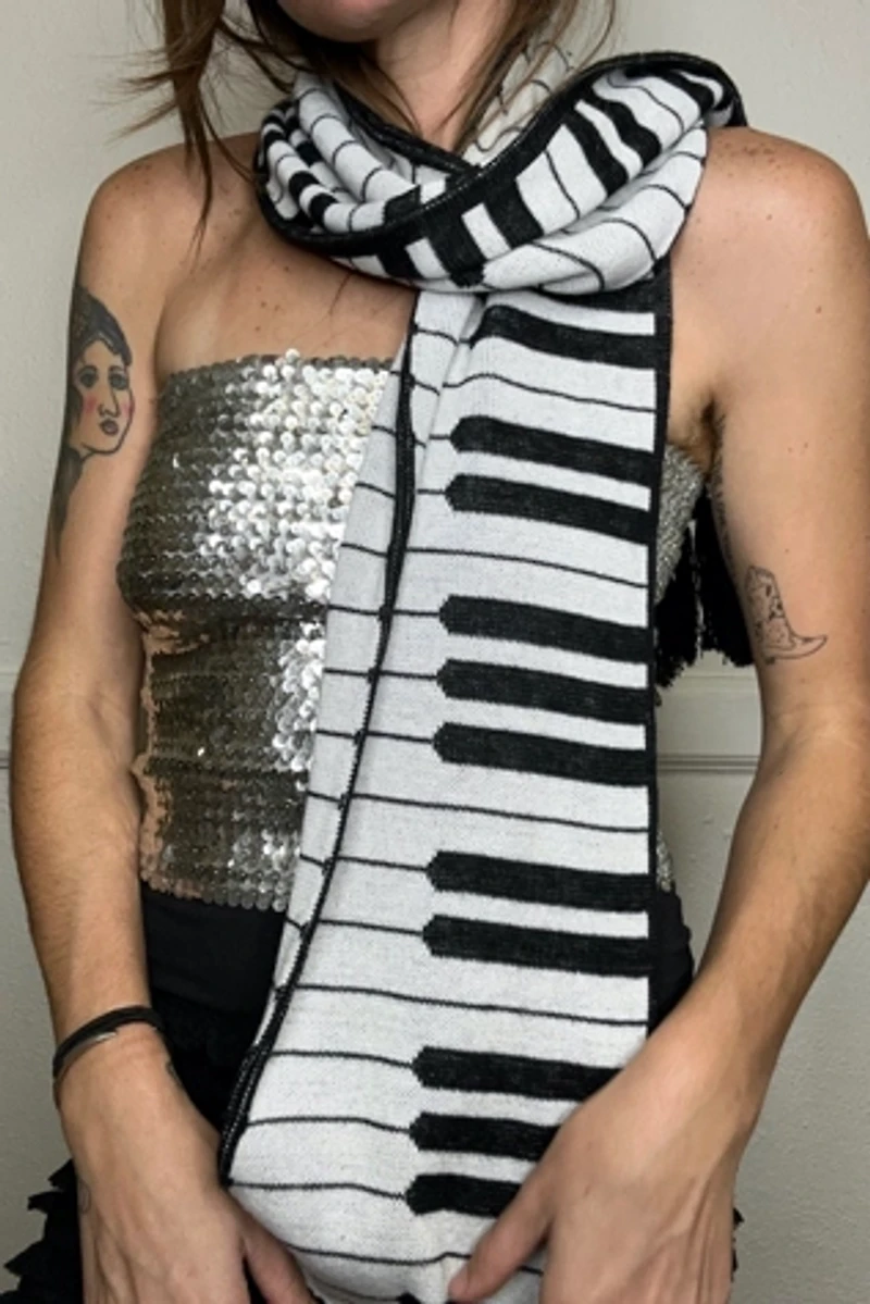 1980s Piano Keys Scarf Selected by Cherry