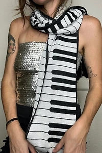 1980s Piano Keys Scarf Selected by Cherry