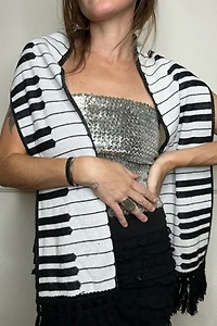 1980s Piano Keys Scarf Selected by Cherry