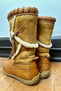 1980s Shearling Patchwork Leather Boots Selected by Cherry