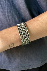 1970s Metal Celtic Braided Cuff Selected by Cherry