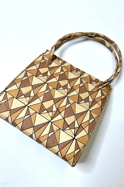 Deadstock 1950s Mosaic Print Box Frame Handbag Selected by Cherry
