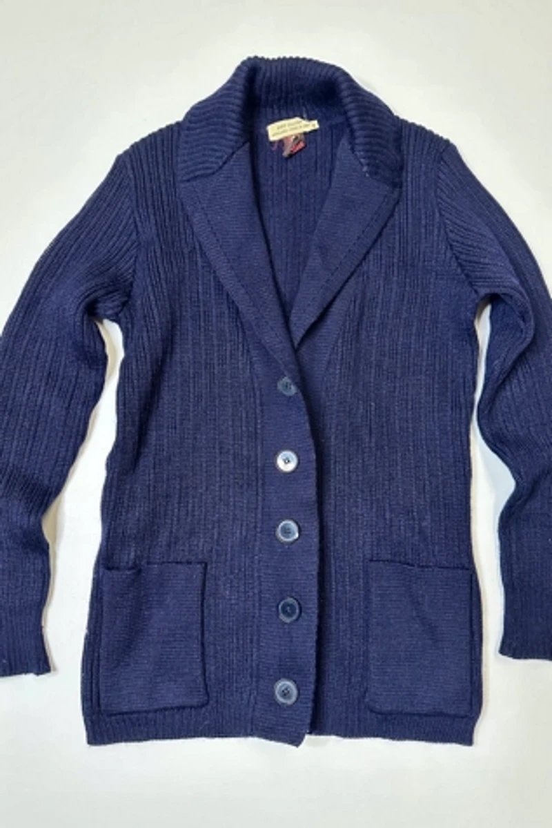 1970s Anne Klien Chunky Wool Cardigan Selected by Cherry