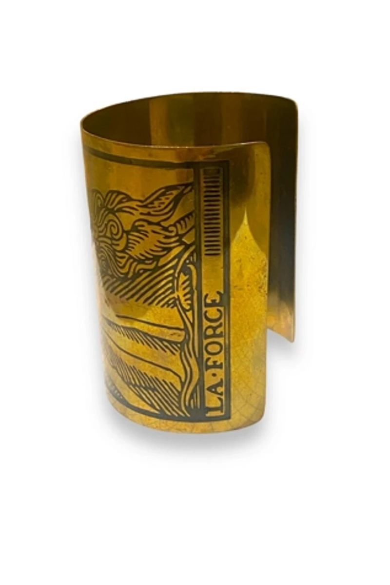 Y2k KTZ Designer Brass Tarot Card Cuff Selected by Busylady Baca & The Goods
