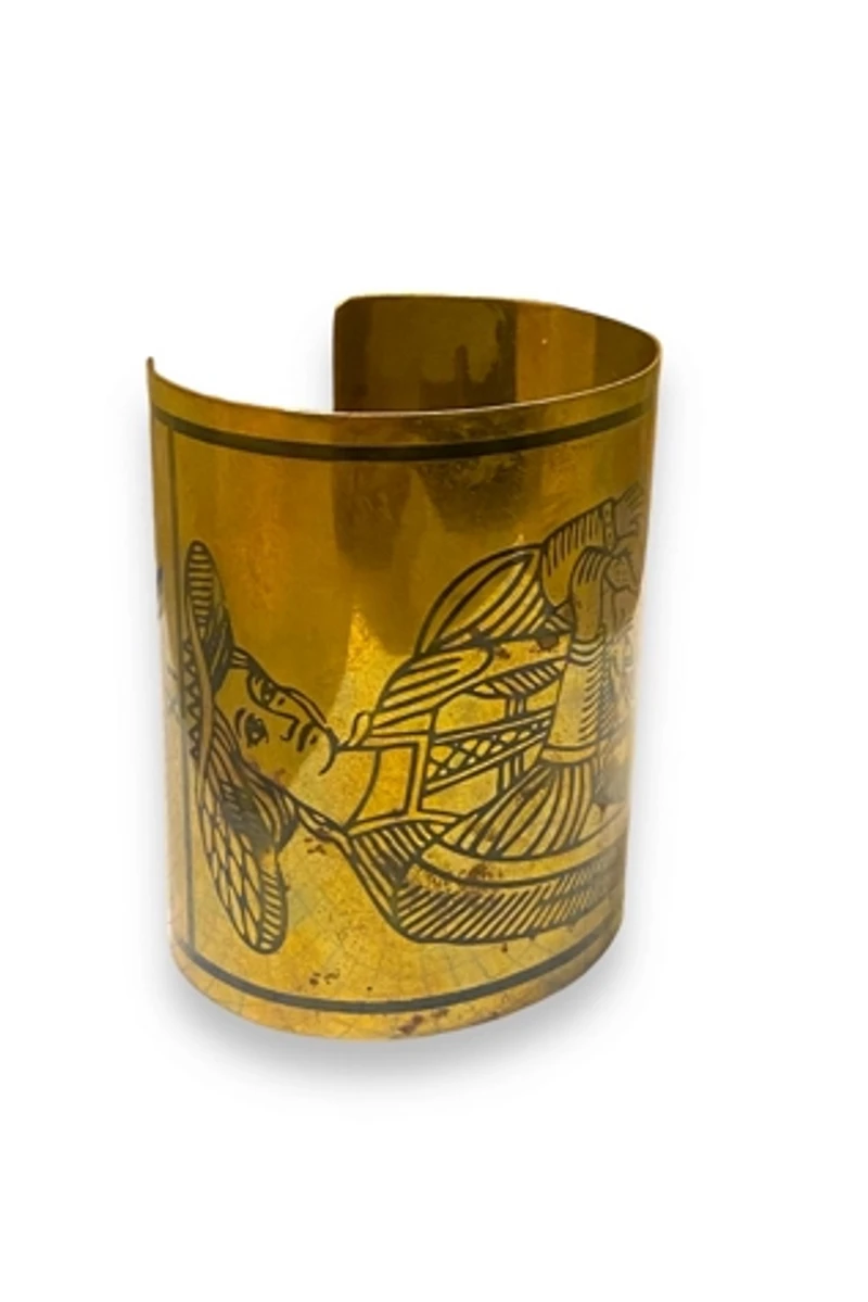 Y2k KTZ Designer Brass Tarot Card Cuff Selected by Busylady Baca & The Goods