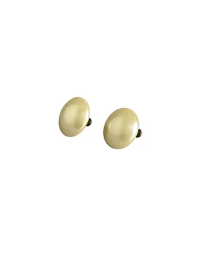 Vintage Pearl Screw-Back Earrings Selected By Ankh By Racquel Vintage