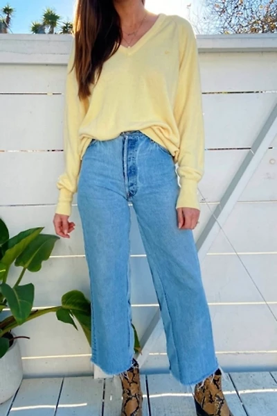 Dior Yellow Sweater with CD Logo Hand Selected By Madly Vintage