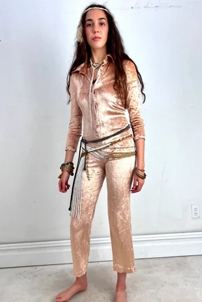 Vintage Velvet Champagne Jumpsuit Selected by Anna Corinna