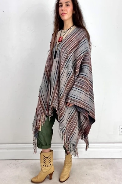 Anna Corinna Reworked Vintage Stripey Woven Poncho