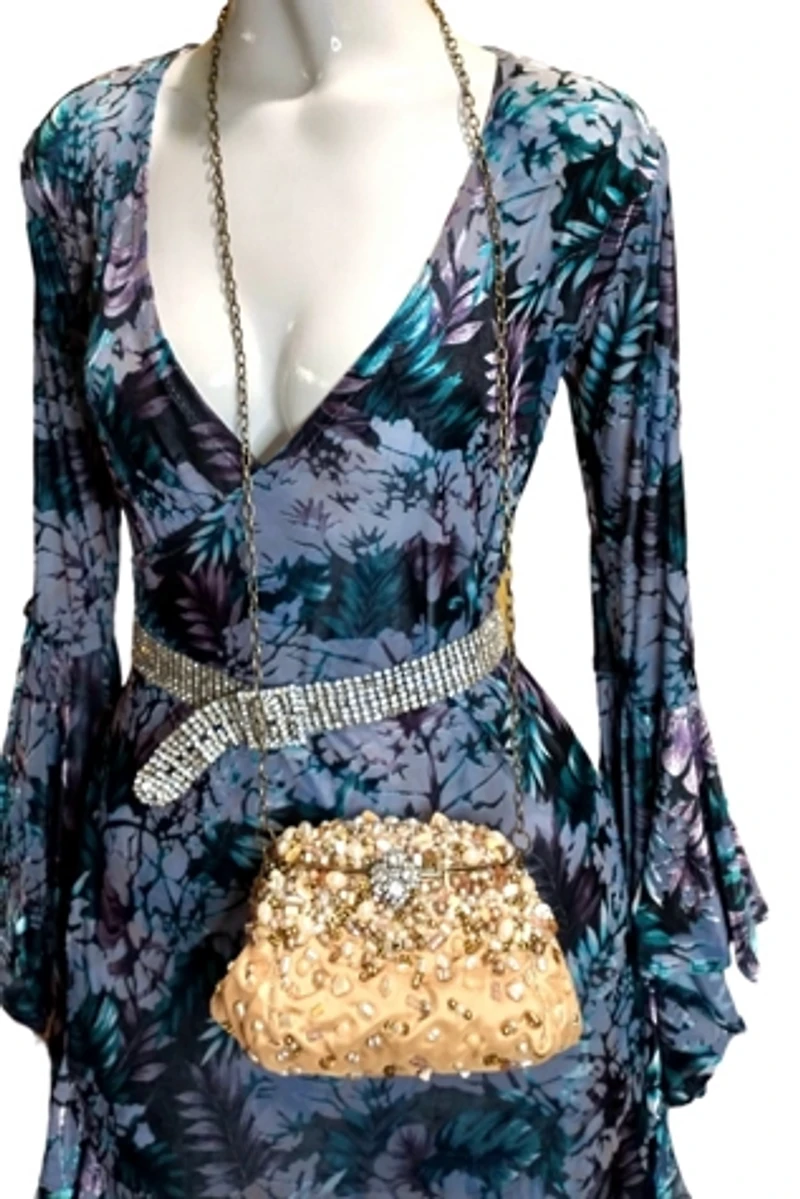 Y2K Designer Shell and Bead Bag Selected by Garbage Soup
