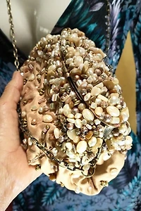 Y2K Designer Shell and Bead Bag Selected by Garbage Soup