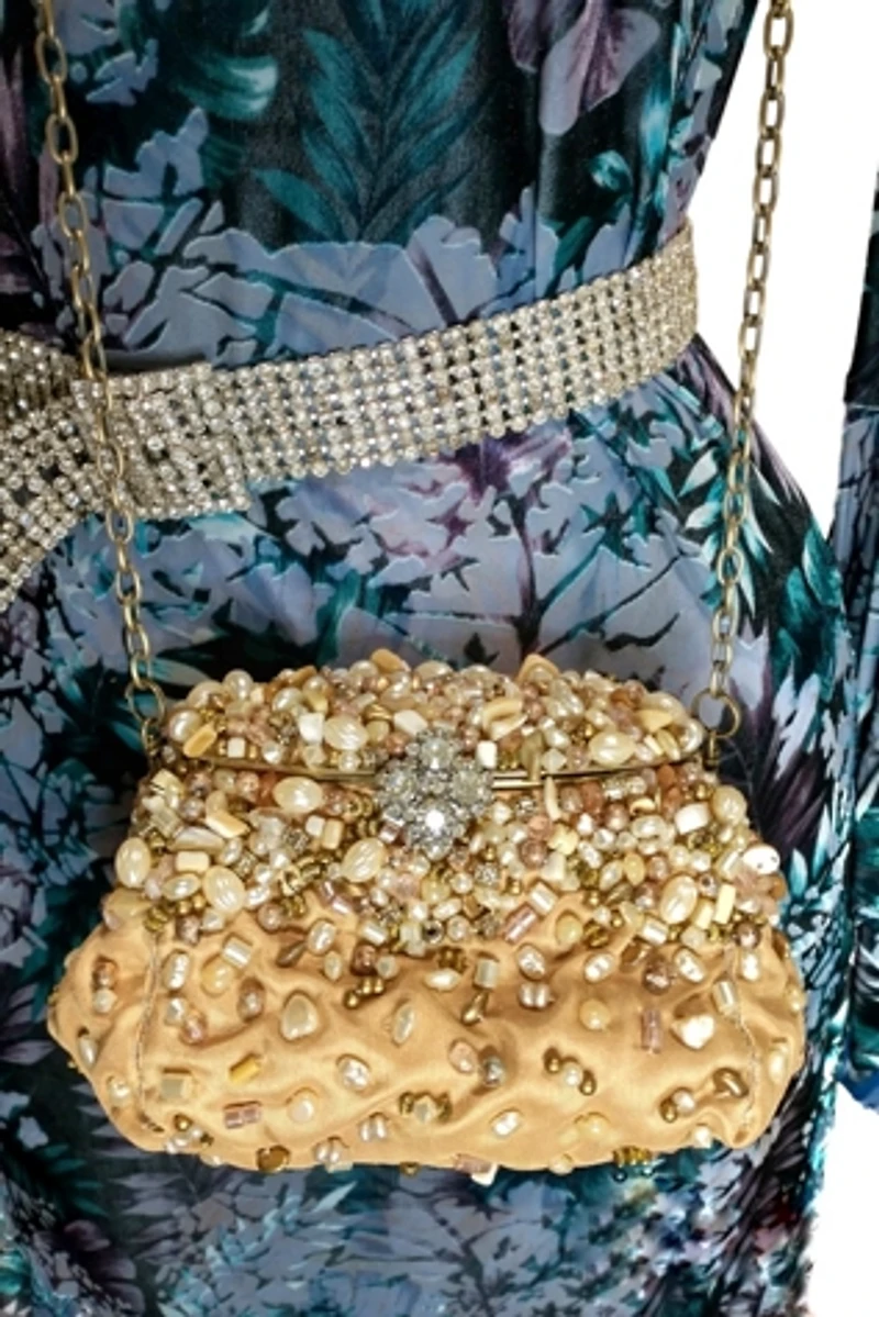 Y2K Designer Shell and Bead Bag Selected by Garbage Soup
