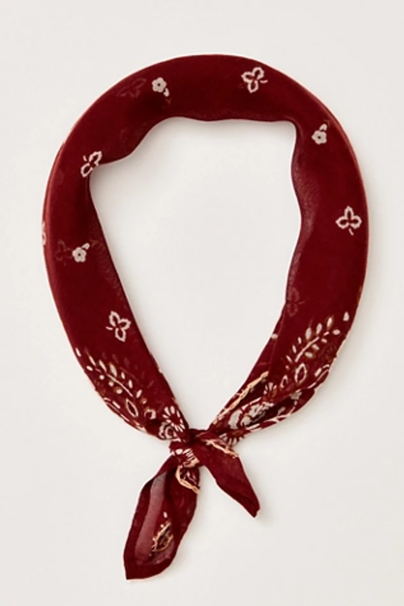 Chan Luu Embroidered Floral Bandana
