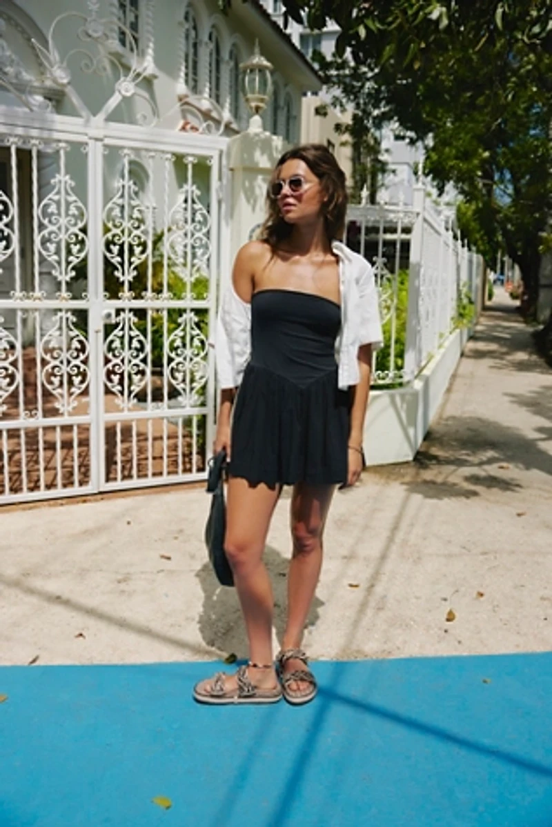 Onda Drop-Waist Tube Mini Dress