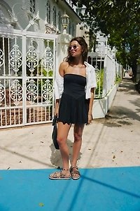 Onda Drop-Waist Tube Mini Dress