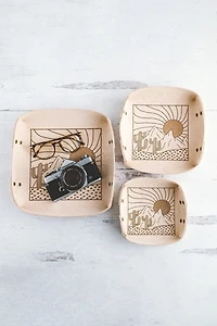 Giving Bracelets Leather Catchall Desert Print Tray
