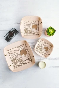 Giving Bracelets Leather Catchall Desert Print Tray