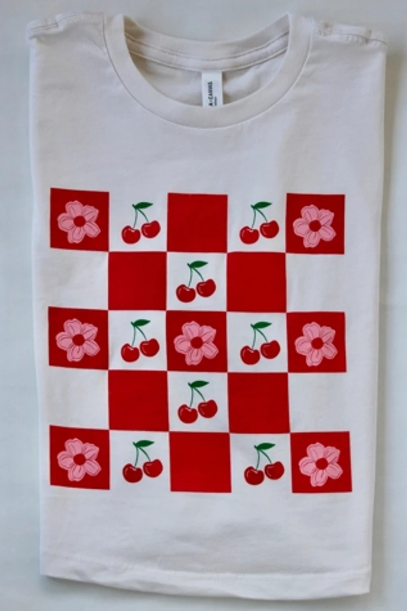 Overseasoned Cherry Picnic Crop Tee