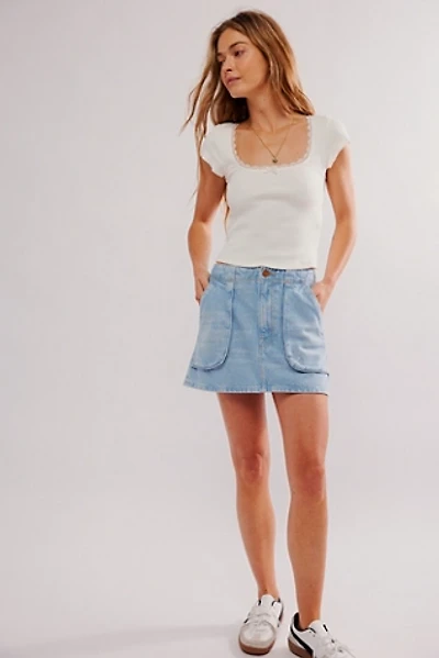 Snacks! by MOTHER The Accordion Fun Dip Mini Skirt