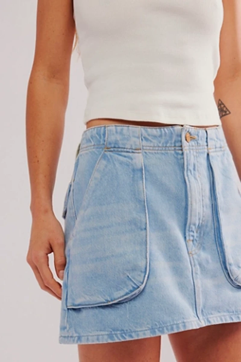 Snacks! by MOTHER The Accordion Fun Dip Mini Skirt