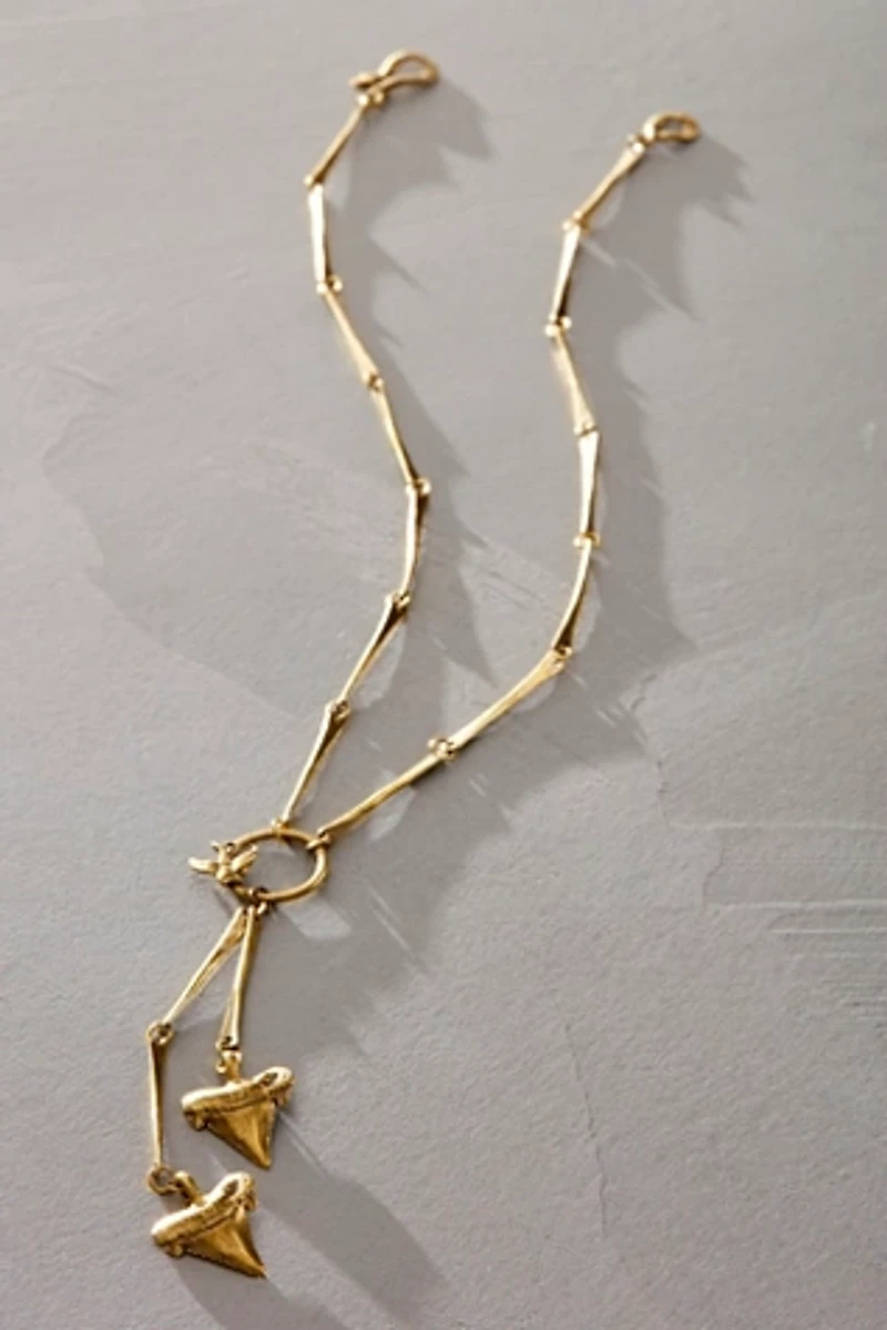 Alkemie Shark Tooth Lariat Necklace